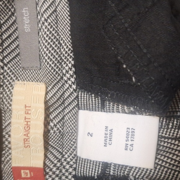 Gap Y2K straight Fit Stretch 8.5" Rise Glen Plaid Straight Leg Pants Size 2 - Picture 7 of 8